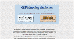 Desktop Screenshot of gprecordingstudio.com
